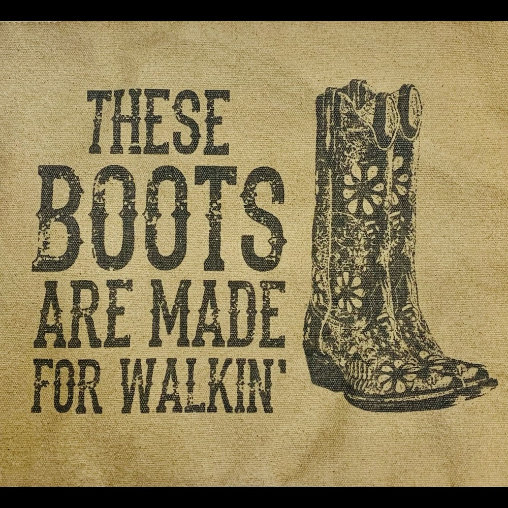 COUNTRY Chic Make Up And Travel Bag CowGirl Boots Made for walking